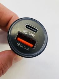 Adaptér, nabíječka do auta rychlá 1x USB + 1x USB-C YY-CO2 - BR8152