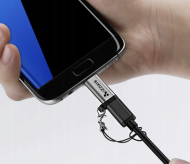 Adaptér OTG Micro USB 2.0 USB Type-C se šňůrkou