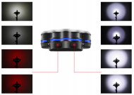 Dobíjecí čelovka s USB nabíjením 6x CREE LED + 2x COB + Příslušenství ZDARMA