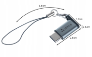 Adaptér OTG Micro USB 2.0 USB Type-C se šňůrkou