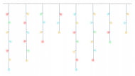 Vánoční venkovní/vnitřní osvětlení, 60 rampouchů, 300 LED - 15m - barevné