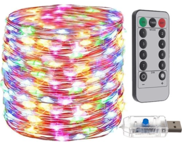 Světelný řetěz USB 300 LED barevný 30 m,…